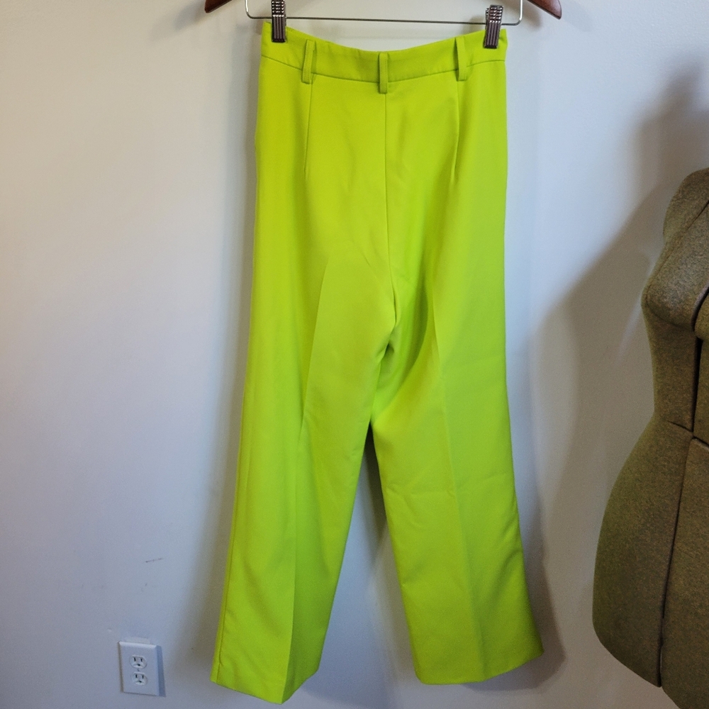 Lavish Alice Chartreuse Pants Size 2 - Picture 4 of 9